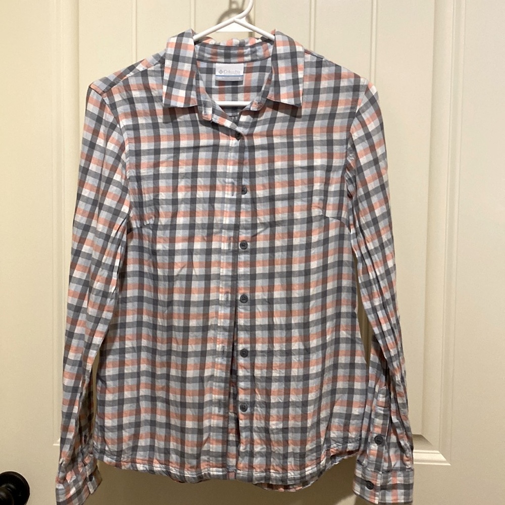 Columbia Small Long Sleeve Plaid Button Down